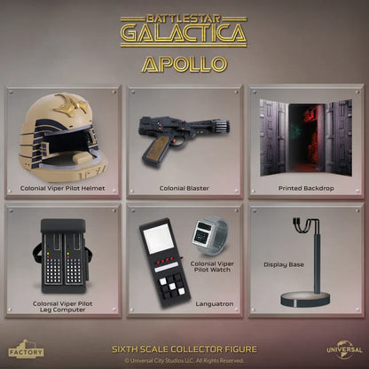 FACTORY ENT BATTLESTAR GALACTICA SCALE CAPTAIN APOLLO 1/6 ACTION FIGURE 30 cm