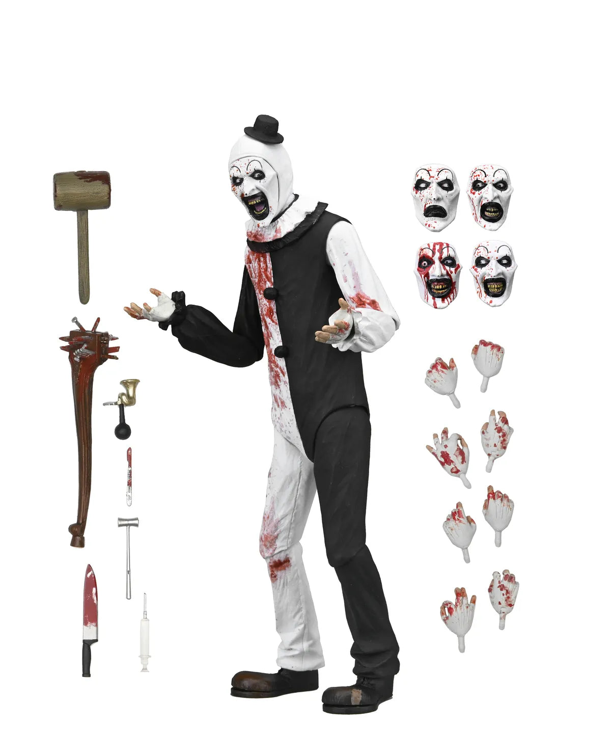 TERRIFIER 2 ART THE CLOWN BLOOD SPLATTERED ULTIMATE AF