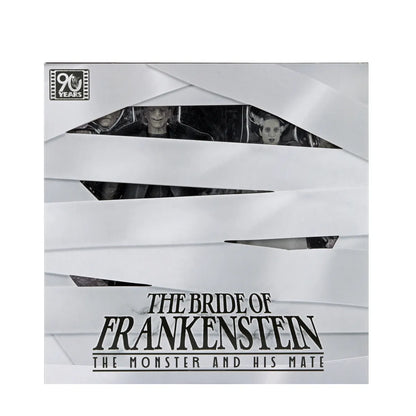 UNIVERSAL MONSTERS BRIDE OF FRANKENSTEIN 90TH MONSTER & HIS MATE B&W 2PACK