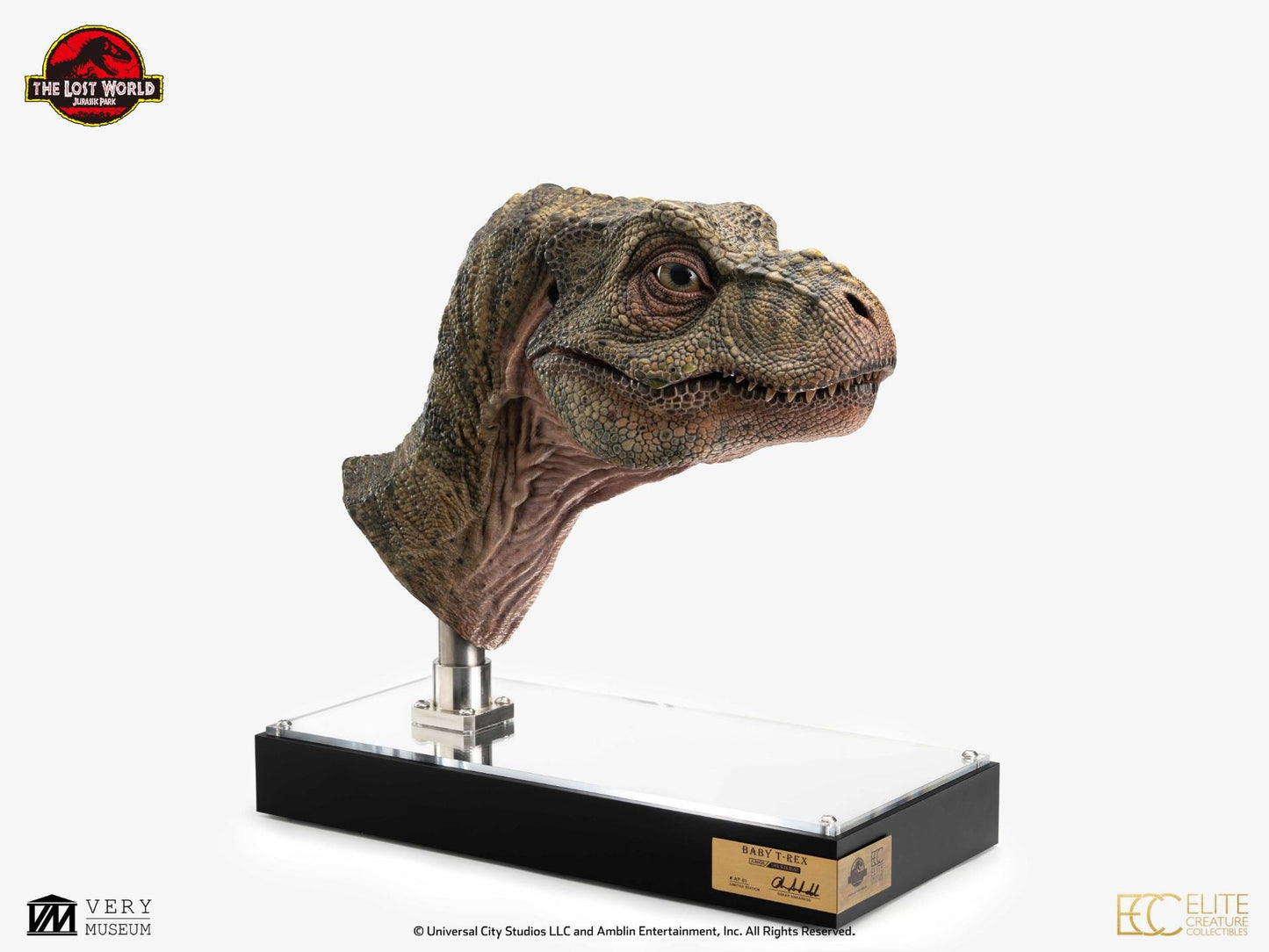 JURASSIC PARK 2 JUNIOR T-REX BUST PROP REPRODUCTION
