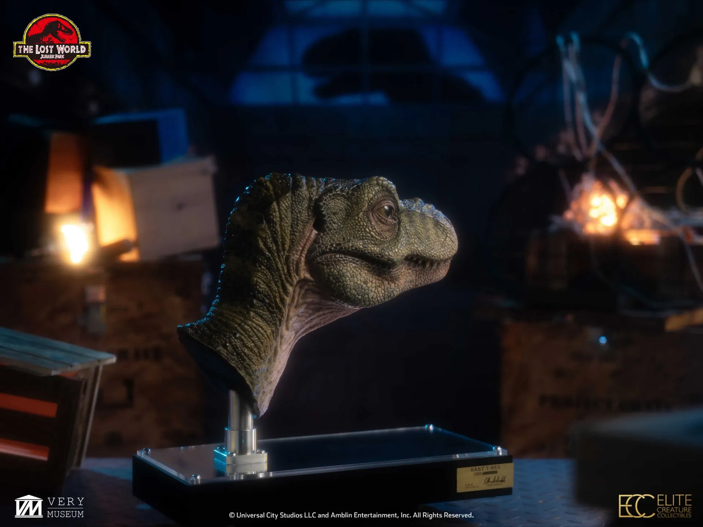 JURASSIC PARK 2 JUNIOR T-REX BUST PROP REPRODUCTION
