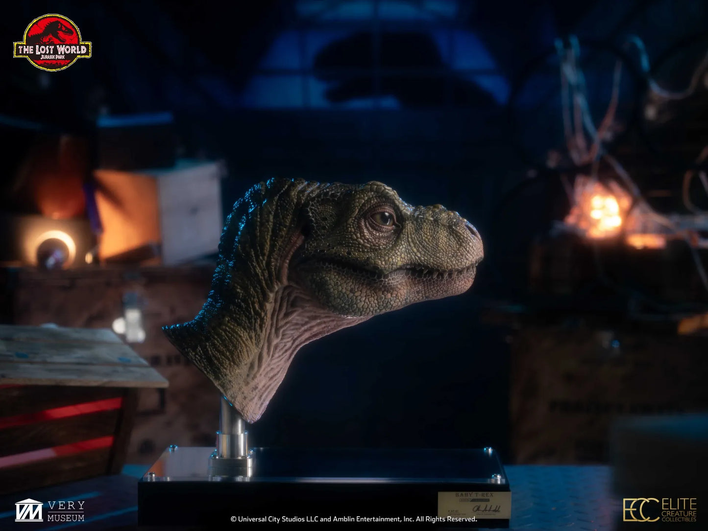 JURASSIC PARK 2 JUNIOR T-REX BUST PROP REPRODUCTION