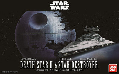 STAR WARS DEATH STAR II & IMPERIAL STAR DESTROYER (BANDAI)