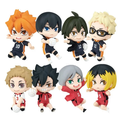 TOMY HAIKYU!! TWINCHEES DEFOFIG DANGLER COLLECTION DISPLAY (24) MINI FIGURA 5 cm