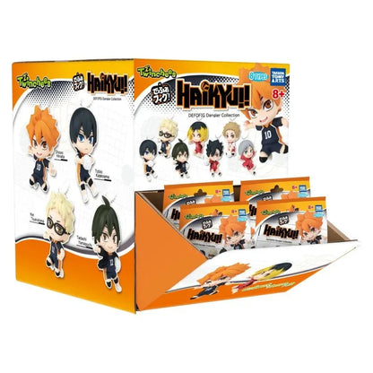 TOMY HAIKYU!! TWINCHEES DEFOFIG DANGLER COLLECTION DISPLAY (24) MINI FIGURA 5 cm