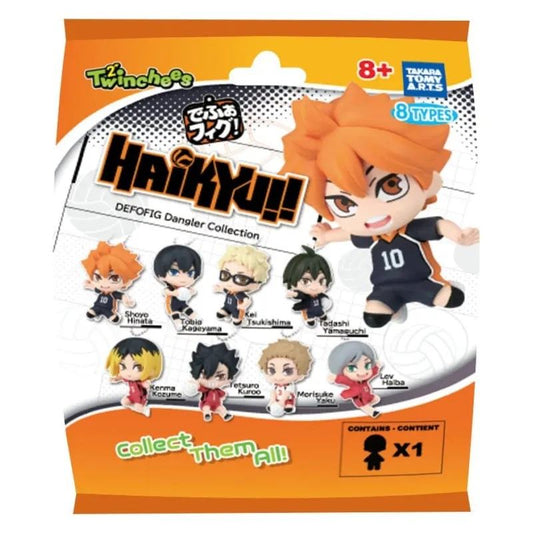 TOMY HAIKYU!! TWINCHEES DEFOFIG DANGLER COLLECTION DISPLAY (24) MINI FIGURA 5 cm