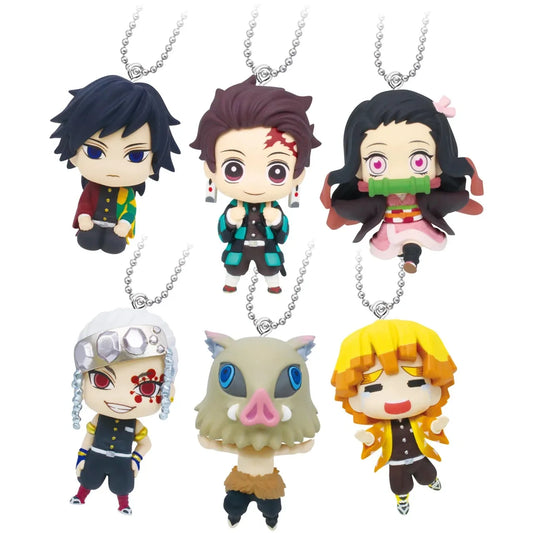 TOMY - DEMON SLAYER TWINCHEES SWING FIGURINE DANGLER DISPLAY (24) MINI FIGURA 5 cm