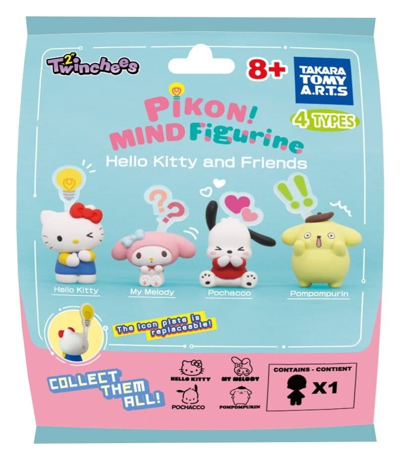 TOMY HELLO KITTY FRIENDS TWINCHEES PIKON! MIND FIGURINE DISPLAY (24) MINI FIGURA 5 cm