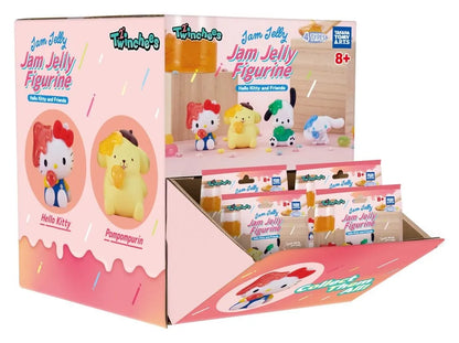 TOMY HELLO KITTY FRIENDS TWINCHEES JAM JELLY FIGURINE DISPLAY (24) MINI FIGURA 5 cm