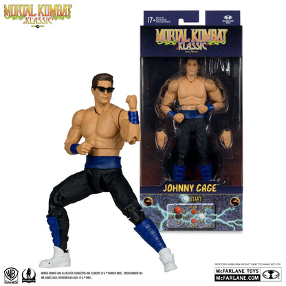 MCFARLANE TOYS 25 MORTAL KOMBAT KLASSICS 7INCH WAVE 4 JOHNNY CAGE ACTION FIGURE 17 cm