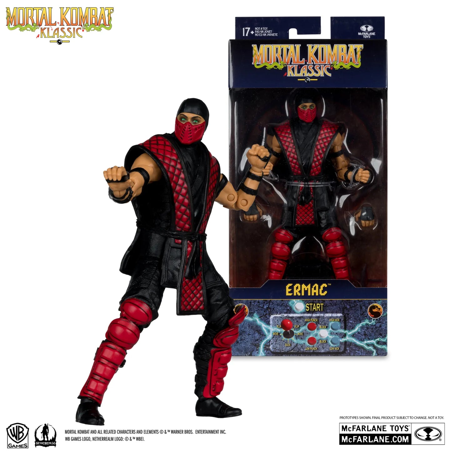MCFARLANE TOYS 25 MORTAL KOMBAT KLASSICS 7INCH WAVE 4 ERMAC ACTION FIGURE 17 cm