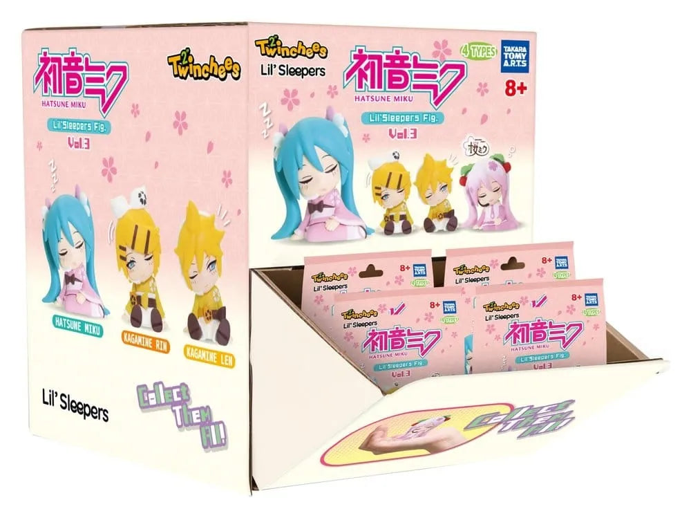 TOMY HATSUNE MIKU TWINCHEES LIL’ SLEEPERS VOL 3 FIGURINE DISPLAY (24) MINI FIGURA 5 cm