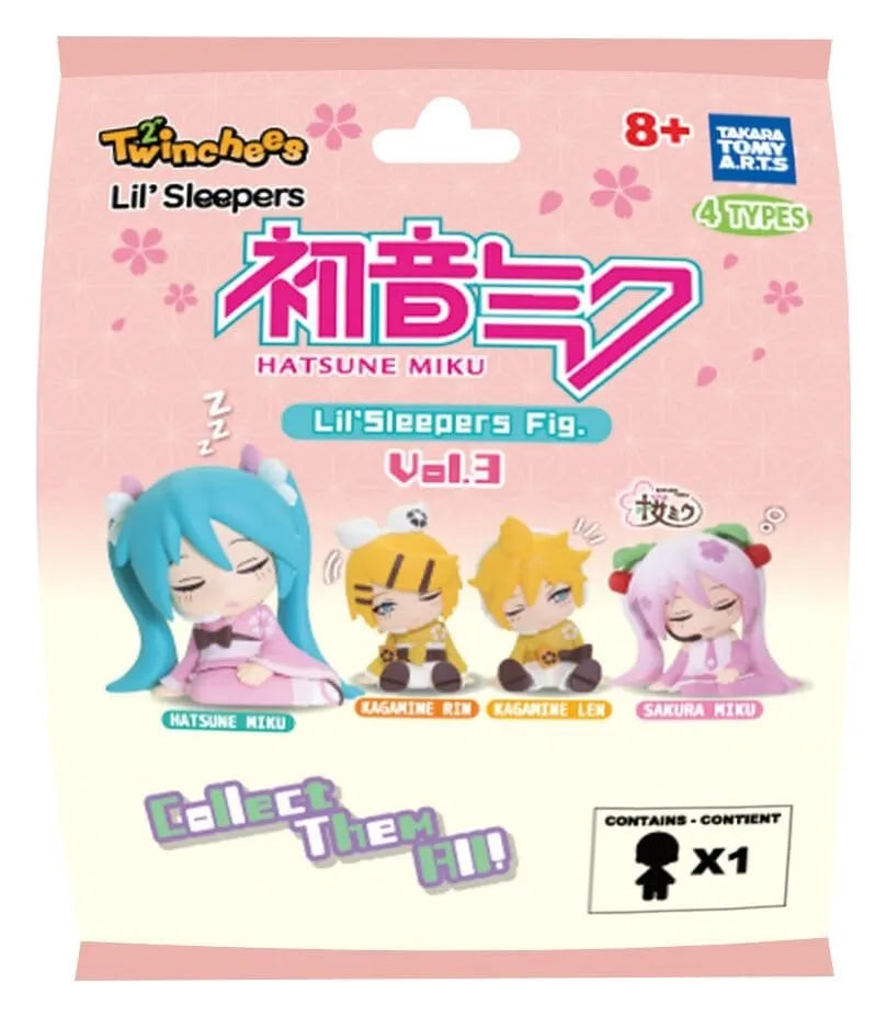 TOMY HATSUNE MIKU TWINCHEES LIL’ SLEEPERS VOL 3 FIGURINE DISPLAY (24) MINI FIGURA 5 cm