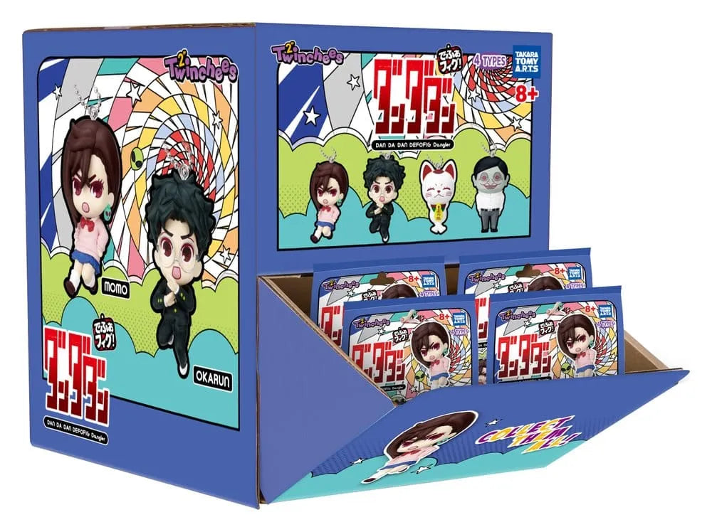 TOMY DAN DA DAN TWINCHEES DEFOFIG FIGURINE DANGLER DISPLAY (24) MINI FIGURA 5 cm