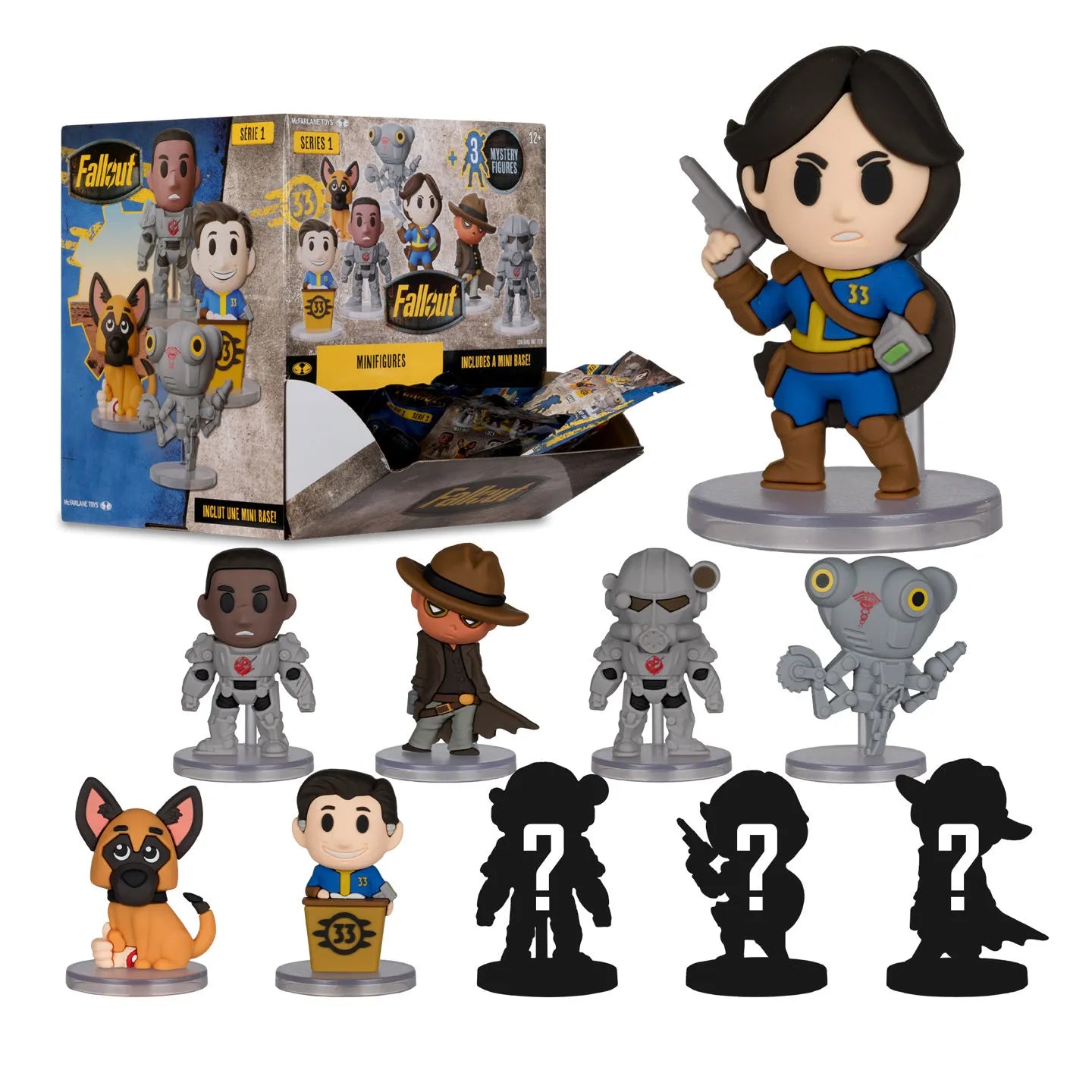 MCFARLANE TOYS 25 FALLOUT TV 2.5INCH BLIND BAG W1 DISPLAY (24) MINI FIGURA 7 cm
