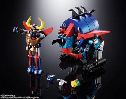 BANDAI GAIKING DAIKUMARYU & GAIKING CHOGOKIN ACTION FIGURE DAIKUMARYU: 20cm. GAIKING: 7cm