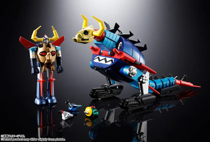 BANDAI GAIKING DAIKUMARYU & GAIKING CHOGOKIN ACTION FIGURE DAIKUMARYU: 20cm. GAIKING: 7cm