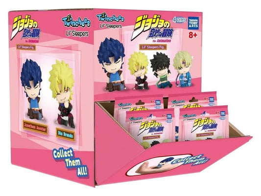 TOMY JOJO'S BIZARRE ADV.TWINCHEES LIL' SLEEPERS FIGURINE DISPLAY (24) MINI FIGURA 5 cm