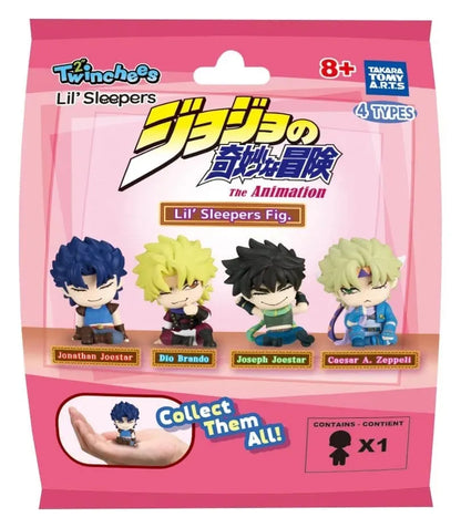 TOMY JOJO'S BIZARRE ADV.TWINCHEES LIL' SLEEPERS FIGURINE DISPLAY (24) MINI FIGURA 5 cm