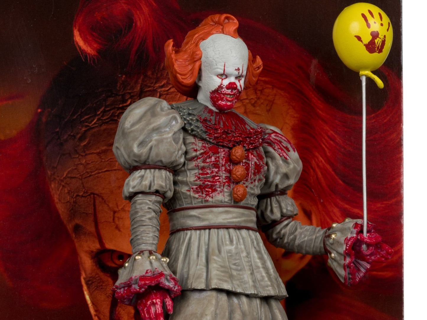 MCFARLANE TOYS 25 MOVIE MANIACS 6INCH POSED WELCOME DERRY WV2 PENNYWISE BLOODY STATUA 16 cm