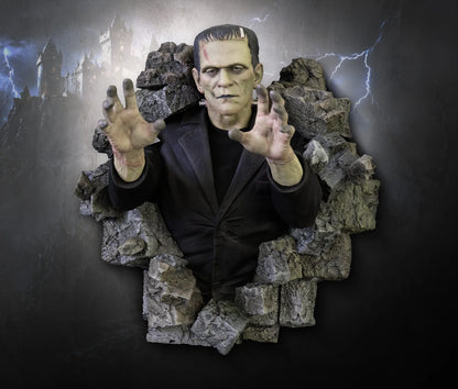 HOLLYWOOD COLLECTIBLES FRANKENSTEIN LIFESIZE WALL SCULPTURE STATUA 94 cm