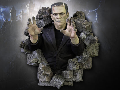 HOLLYWOOD COLLECTIBLES FRANKENSTEIN LIFESIZE WALL SCULPTURE STATUA 94 cm