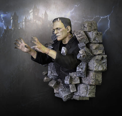 HOLLYWOOD COLLECTIBLES FRANKENSTEIN LIFESIZE WALL SCULPTURE STATUA 94 cm