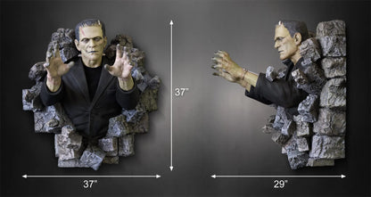 HOLLYWOOD COLLECTIBLES FRANKENSTEIN LIFESIZE WALL SCULPTURE STATUA 94 cm