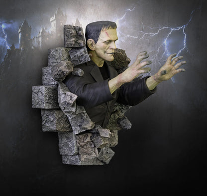 HOLLYWOOD COLLECTIBLES FRANKENSTEIN LIFESIZE WALL SCULPTURE STATUA 94 cm