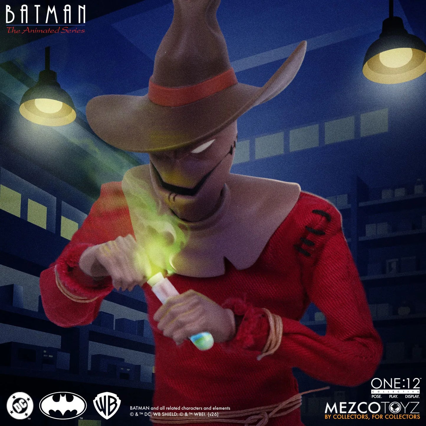 MEZCO TOYS ONE 12 COLLECTIVE BATMAN ANIMATED SERIES SCARECROW AF ACTION FIGURE 17 cm
