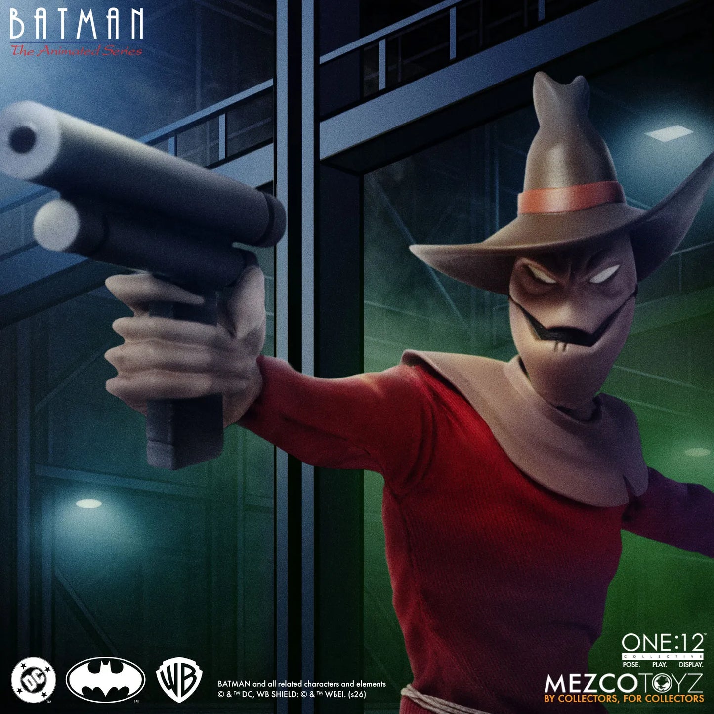 MEZCO TOYS ONE 12 COLLECTIVE BATMAN ANIMATED SERIES SCARECROW AF ACTION FIGURE 17 cm