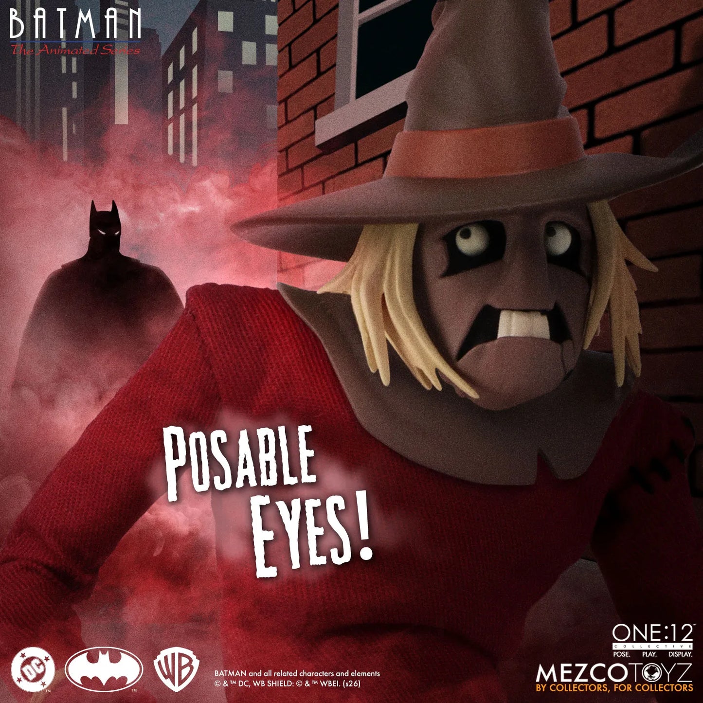 MEZCO TOYS ONE 12 COLLECTIVE BATMAN ANIMATED SERIES SCARECROW AF ACTION FIGURE 17 cm
