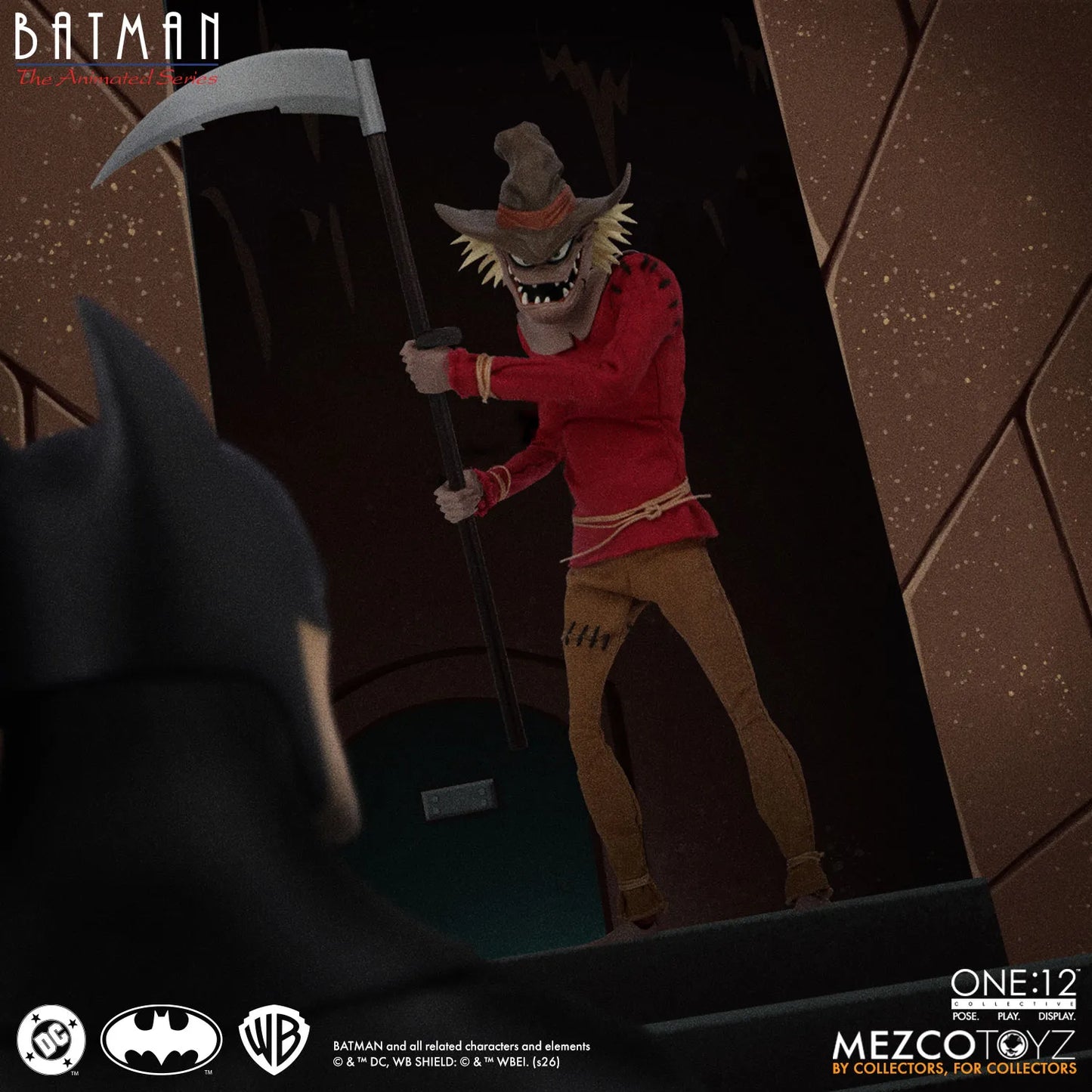 MEZCO TOYS ONE 12 COLLECTIVE BATMAN ANIMATED SERIES SCARECROW AF ACTION FIGURE 17 cm