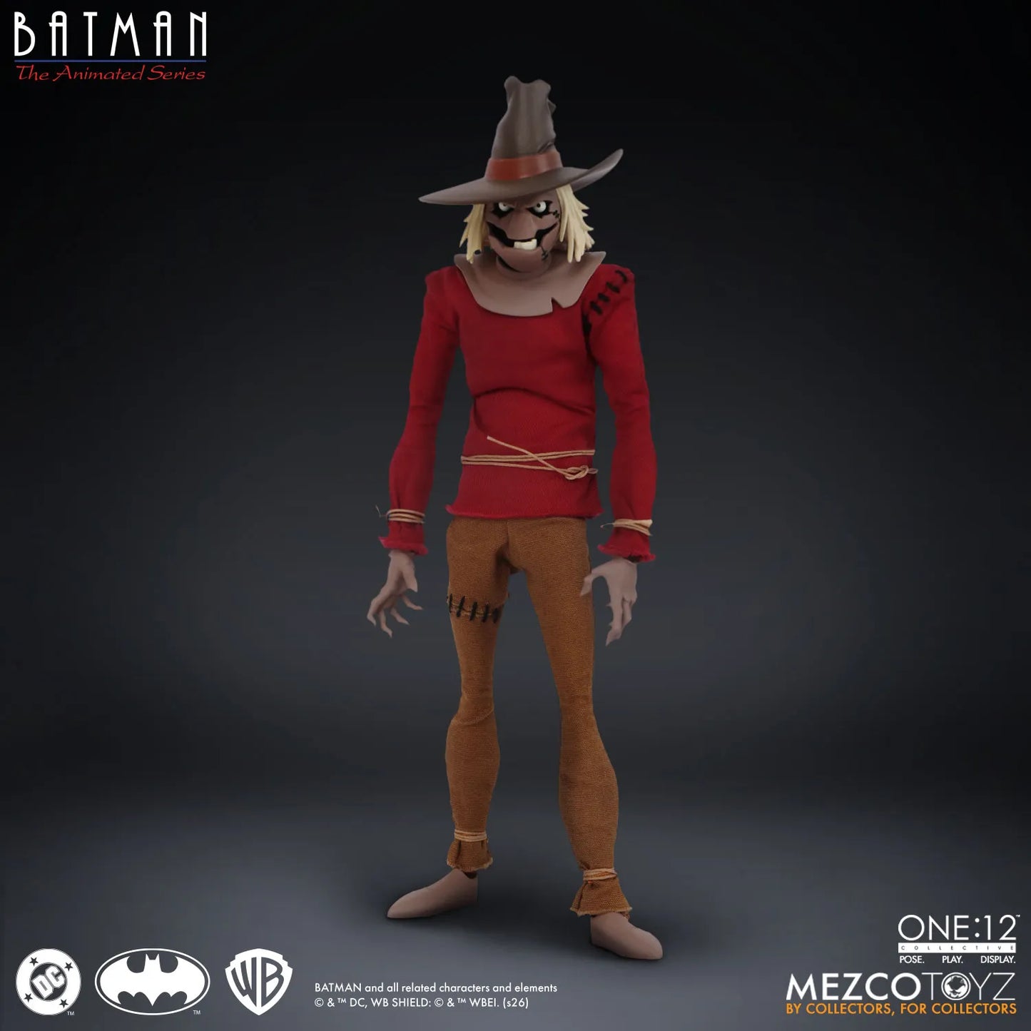 MEZCO TOYS ONE 12 COLLECTIVE BATMAN ANIMATED SERIES SCARECROW AF ACTION FIGURE 17 cm