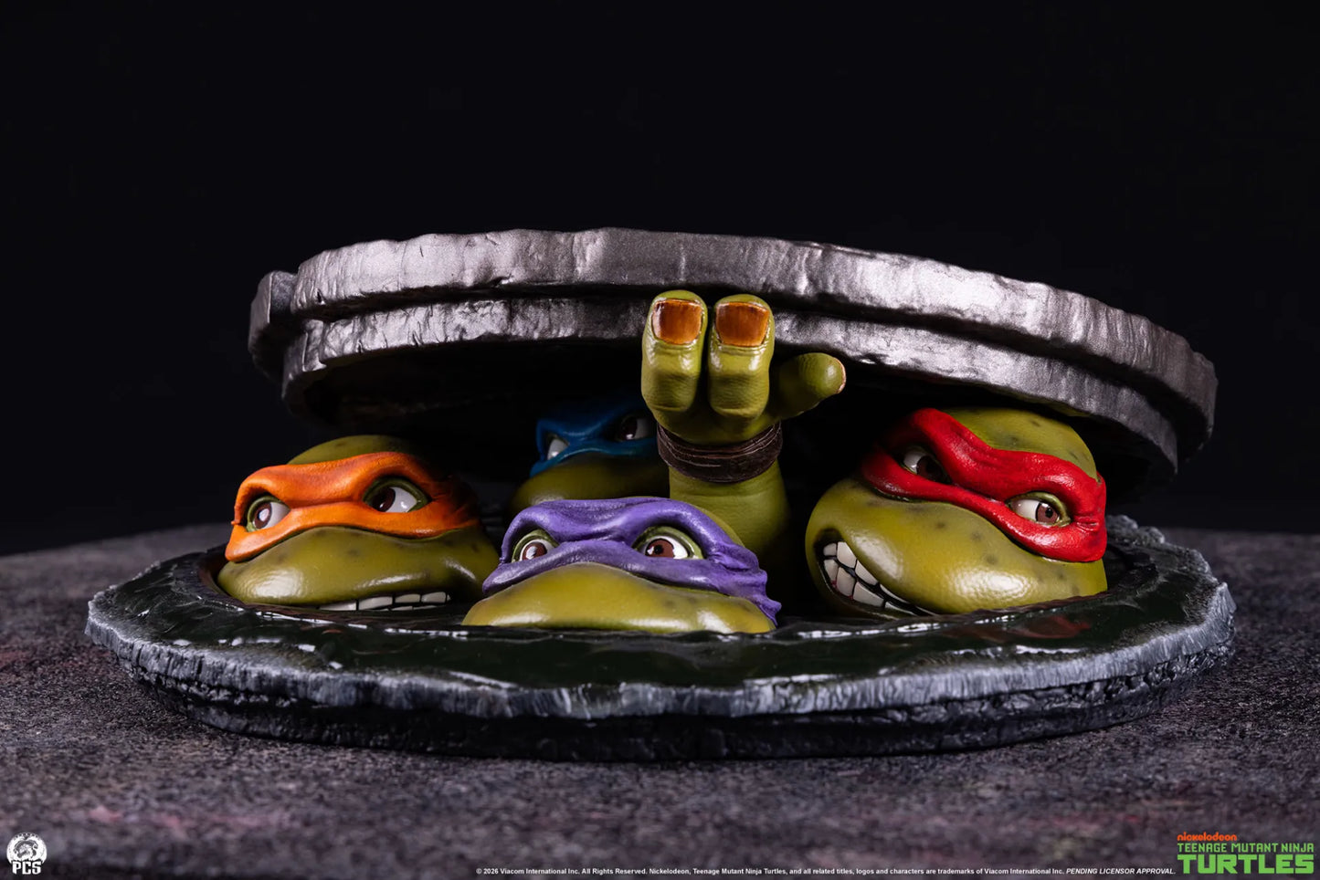 PCS RG TMNT UNDEROUND 1:4 SCALE TABLETOP EDITION STATUA 12H x 28W x 30D cm