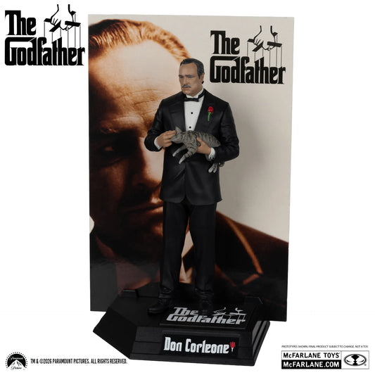 MCFARLANE TOYS 25 MOVIE MANIACS DON CORLEONE GODFATHER 6INCH POSED STATUA 16 cm