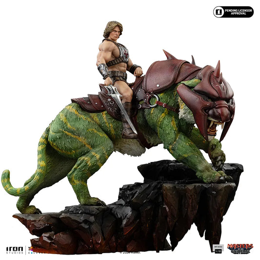 IRON STUDIOS MASTERS UNIVERSE 2026 HE-MAN BATTLECAT 1/10 STATUA 33 cm