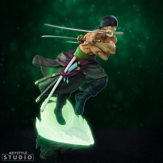 ABYSTYLE STUDIO ZORO - ONE PIECE GLOW DARK SUPER COLLECTION 1/10 STATUA 18 cm