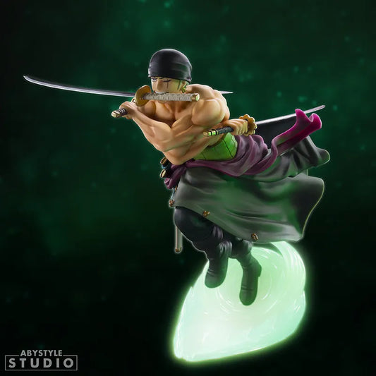 ABYSTYLE STUDIO ZORO - ONE PIECE GLOW DARK SUPER COLLECTION 1/10 STATUA 18 cm