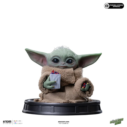 IRON STUDIOS MANDALORIAN & GROGU MOVIE GROGU POPCORN TIME LEGACY 1/4 STATUA 9.6 cm