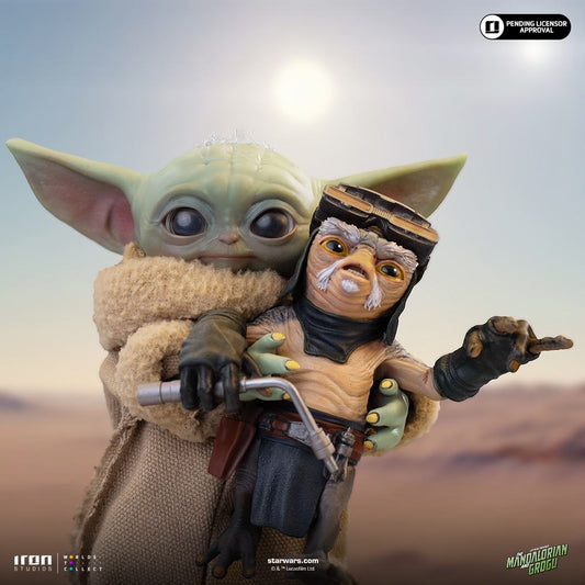 IRON STUDIOS MANDALORIAN & GROGU MOVIE GROGU NO SQUEEZY LEGACY 1/4 STATUA 13.7 cm