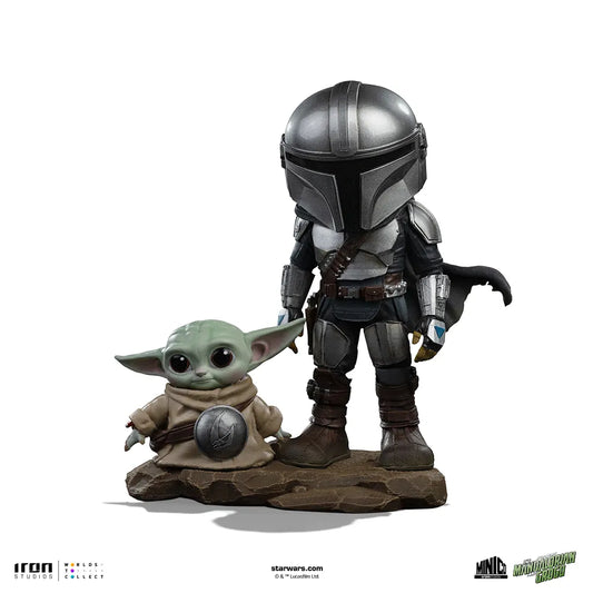 IRON STUDIOS MANDALORIAN & GROGU MOVIE MANDALORIAN MINICO STATUA 14.7 cm