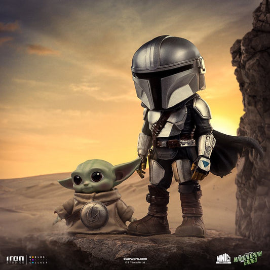 IRON STUDIOS MANDALORIAN & GROGU MOVIE MANDALORIAN MINICO STATUA 14.7 cm