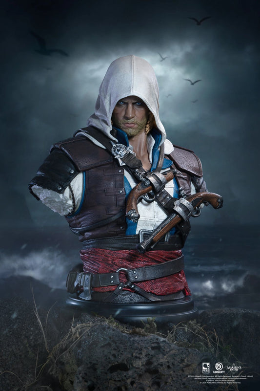 PURE ARTS ASSASSIN’S CREED BLACK FLAG RESYNCED EDWARD KENWAY SCALE BUST 1/4 BUSTO 19 cm