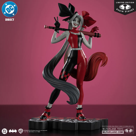 MCFARLANE TOYS 25 HARLEY QUINN - DC DIRECT :RED,WHITE&BLACK HARLEY QUINN ALEX GARNER RESIN STATUA 23 cm