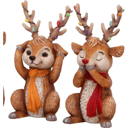 THREE WISE REINDEER FIGURE