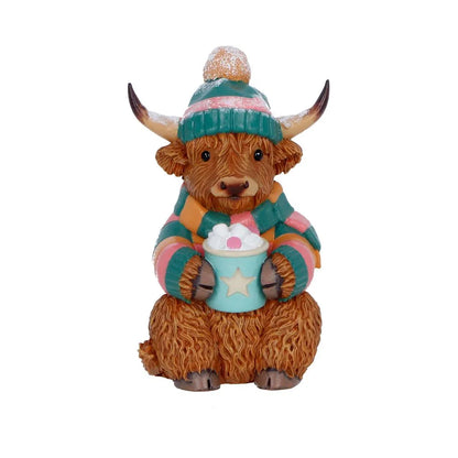 WINTER HIGHLAND COW HOT COCOA FIGURE