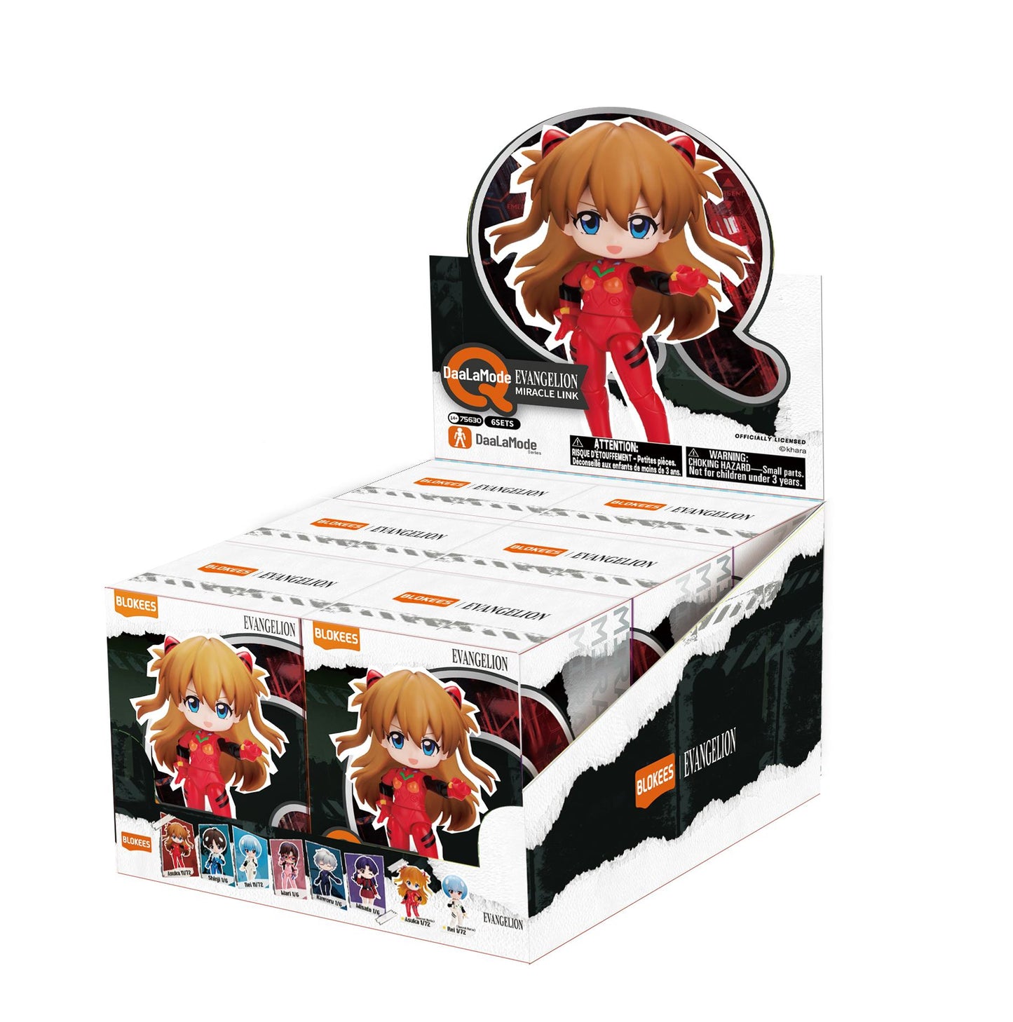 NEON GENESIS EVANGELION MIRACLE LINK FANTASTIC Q SERIES MODEL KIT BLIND BOX SET (6)