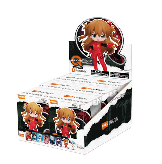 BLOKEES - EVANGELION NEON GENESIS MIRACLE LINK FANTASTIC Q SERIES BLIND BOX SET (6) MODEL KIT 10 cm