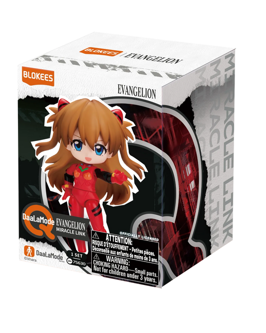 BLOKEES - EVANGELION NEON GENESIS MIRACLE LINK FANTASTIC Q SERIES BLIND BOX SET (6) MODEL KIT 10 cm